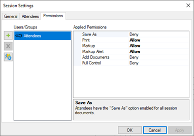 Bluebeam Control the permissions