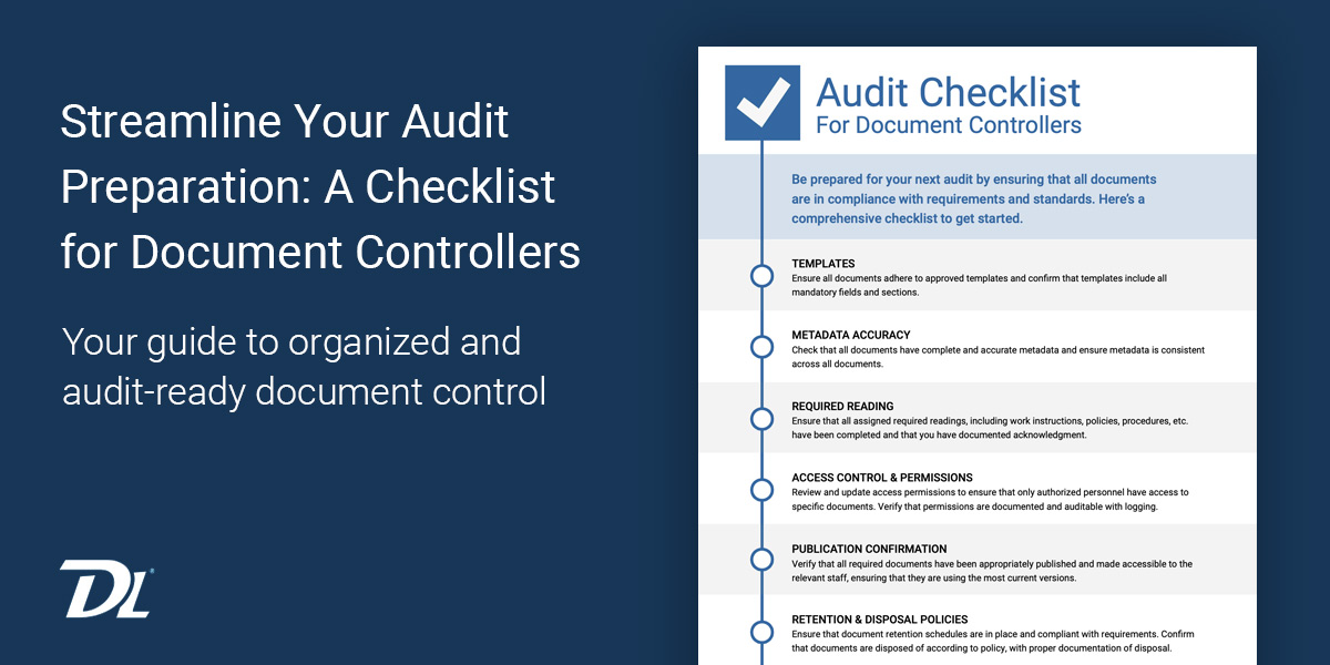 Audit Checklist for Document Controllers