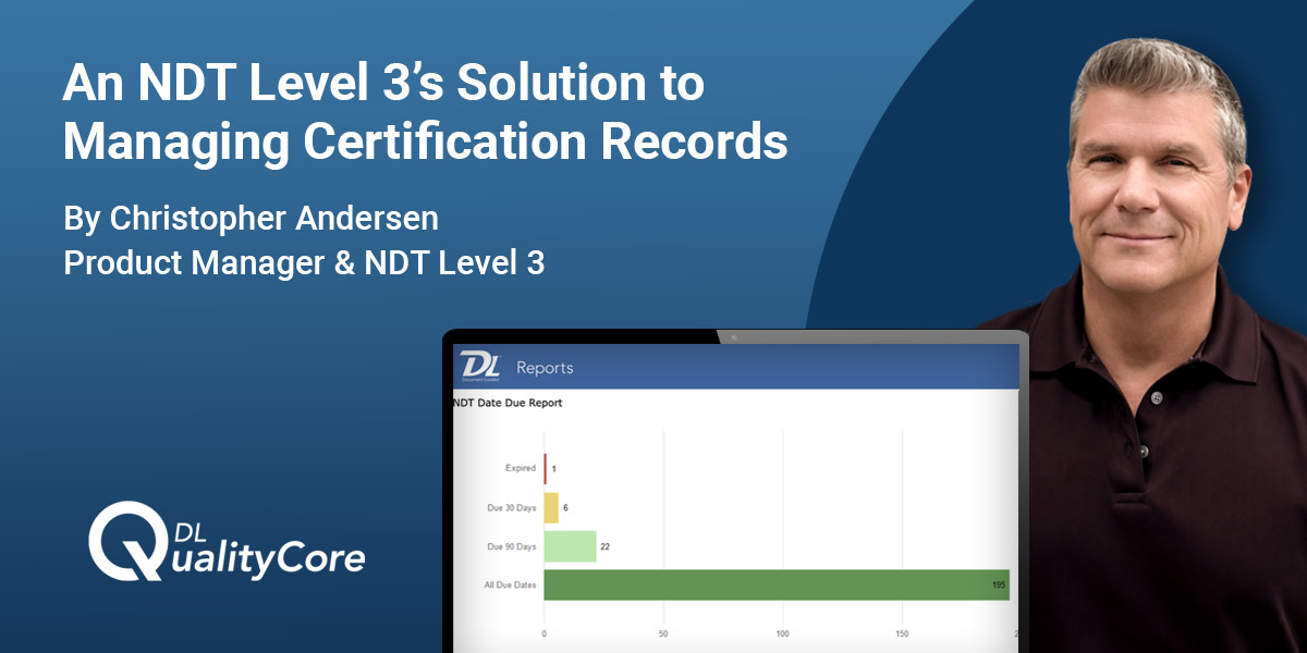 NDT Level 3 Solution to Managing Certification Records