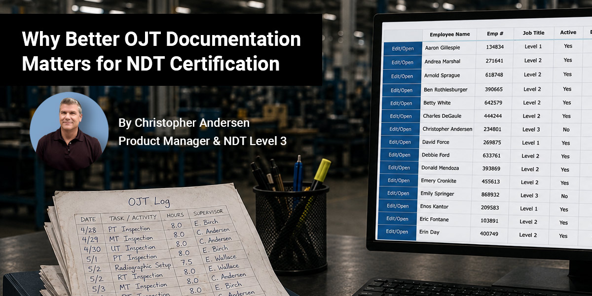OJT Matters for NDT Compliance